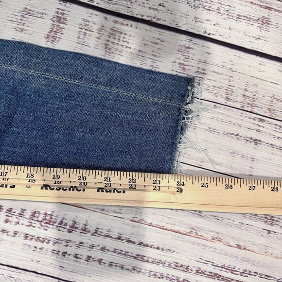 Citizens of Humanity Rocket High Rise Skinny Jeans 23 Light Wash Raw Hem Crop - Picture 9 of 10